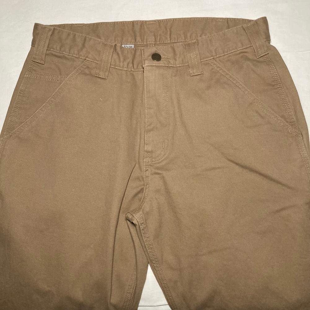 Carhartt Pants Mens Small 32x30 Relaxed Fit Twill Utility Workwear Cargo Beige - Picture 3 of 9